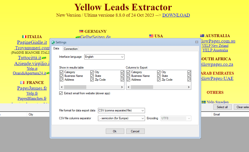 Yellow Leads Extractor Version 8.8.0 With Crack Download
