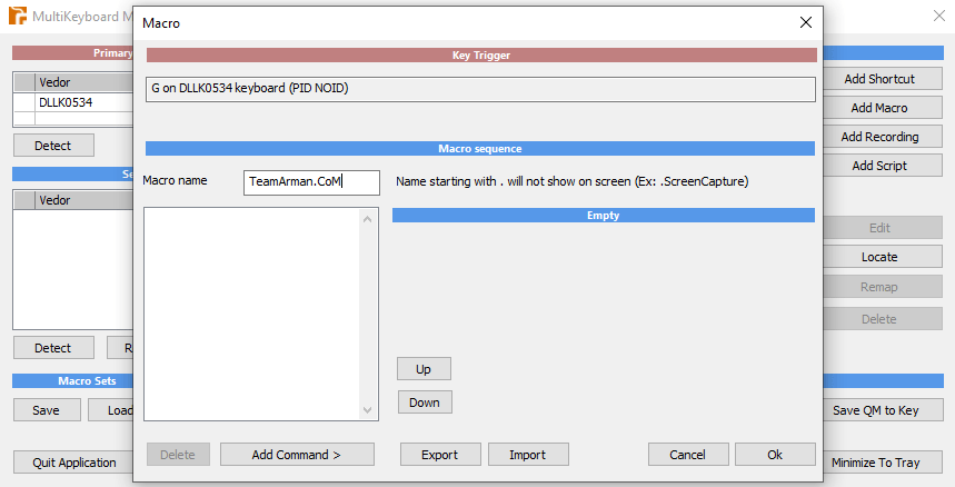 MultiKeyboard Macros