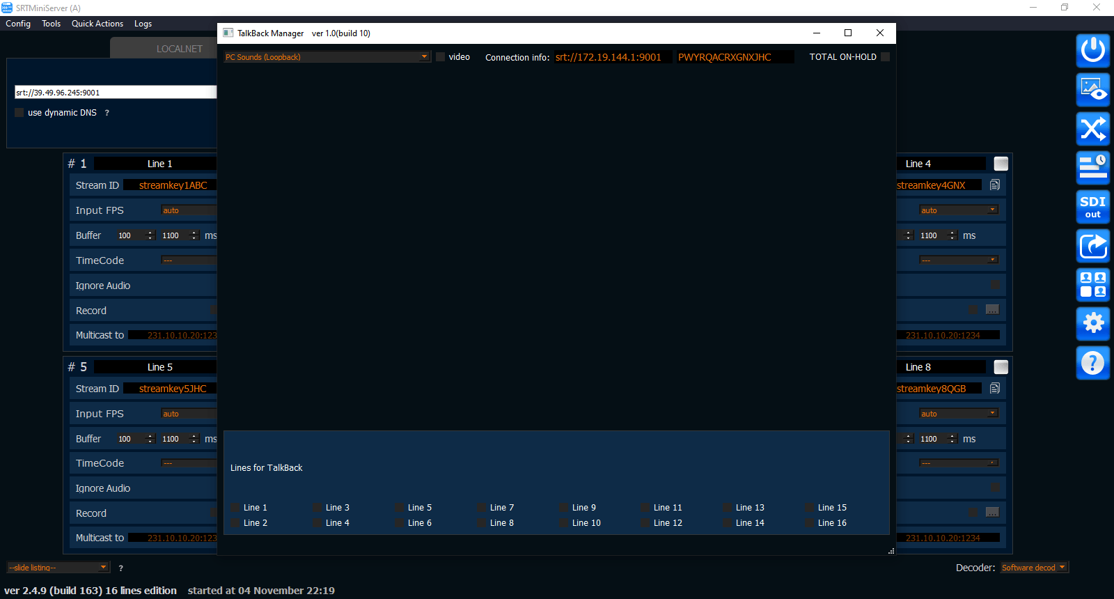 SRT Mini Server