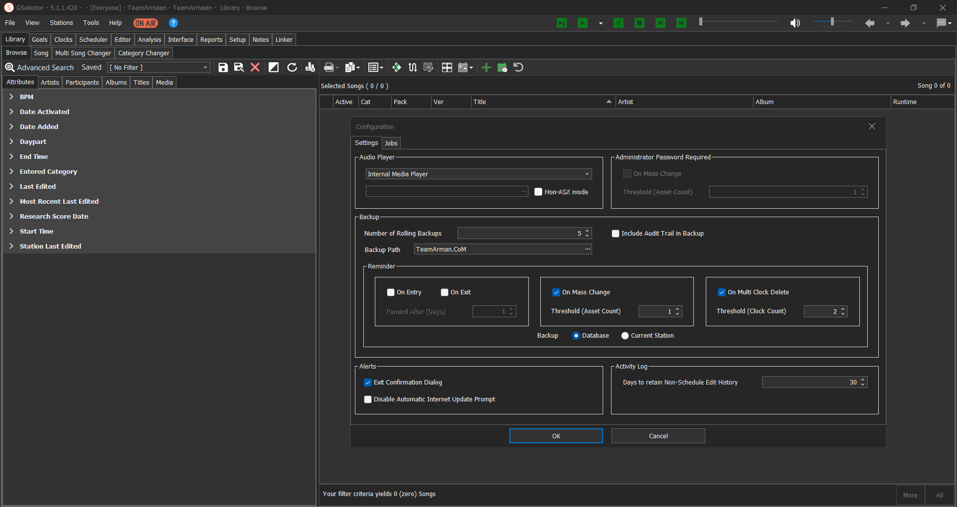 RCS GSelector