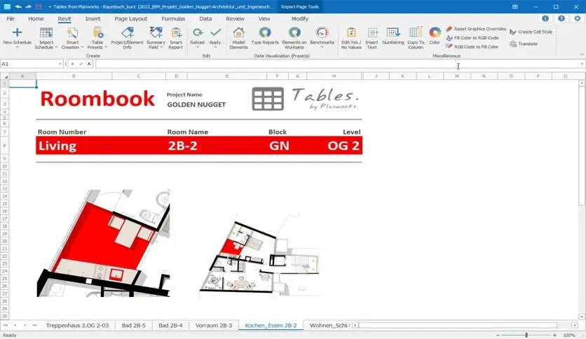 Tables for Revit